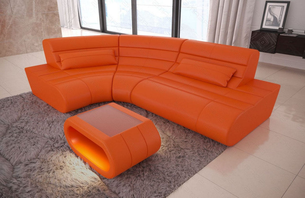 Mini Sofa Concept Kompakt L-Form aus Leder