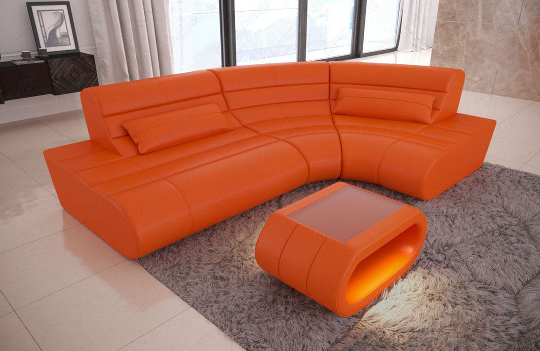Mini Sofa Concept Kompakt L-Form aus Leder