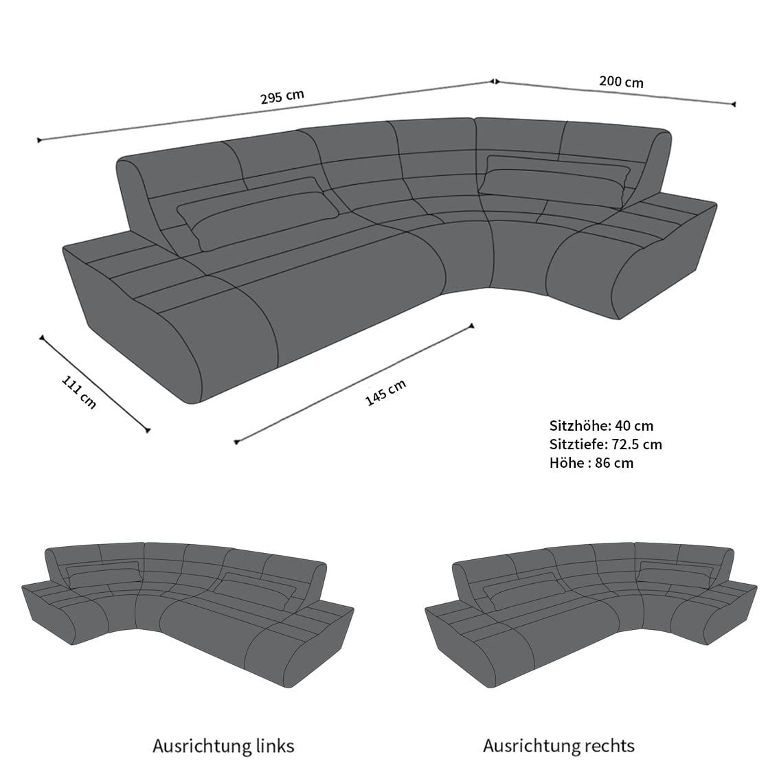 Mini Sofa Concept Kompakt L-Form aus Leder hellbraun
