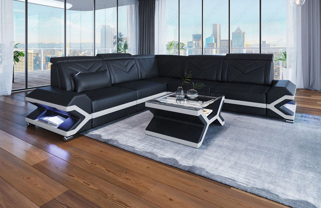 Ecksofa Sorrento L-Form aus Leder