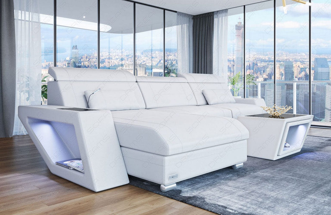 Mini Ecksofa Catania L-Form aus Leder