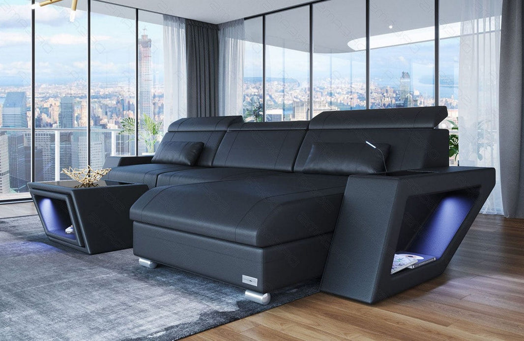 Ecksofa Catania Eleganz L-Form aus Leder