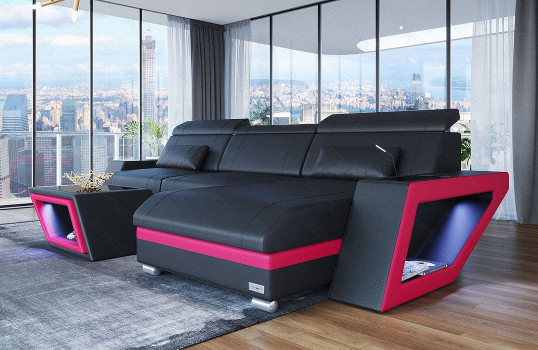 Ecksofa Catania Eleganz L Form aus Leder