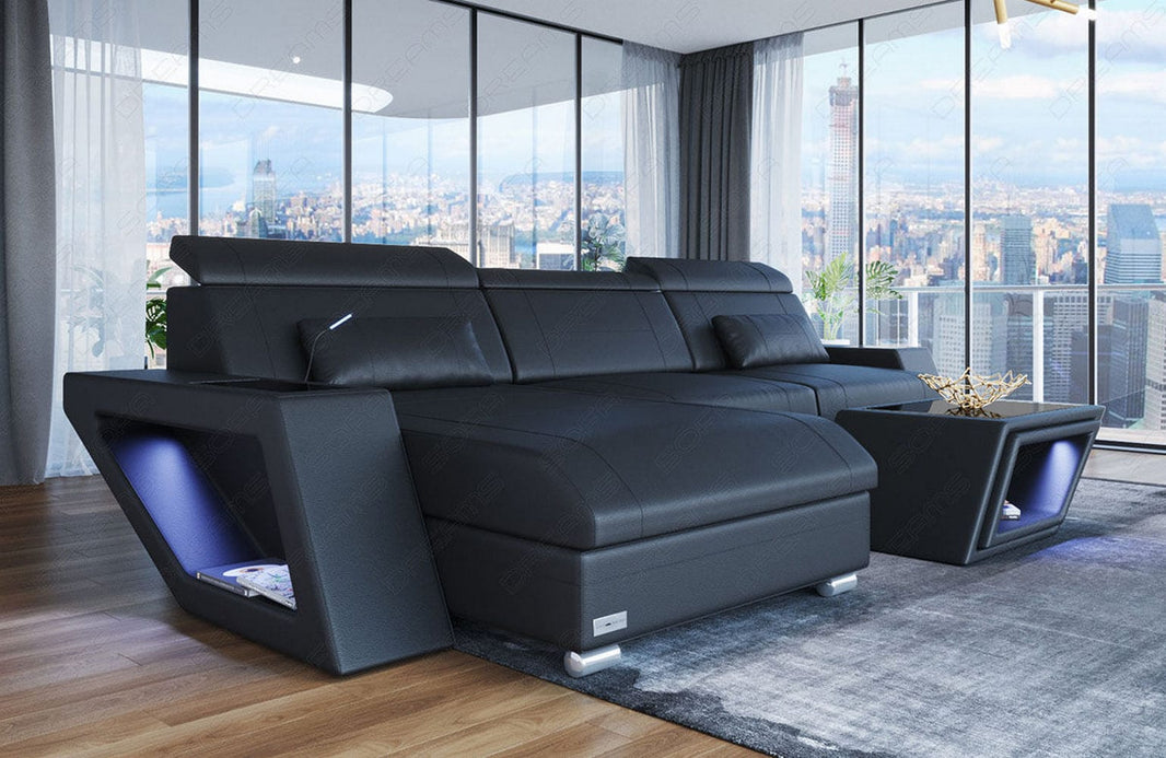 Ecksofa Catania Eleganz L-Form aus Leder