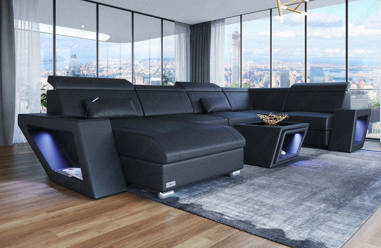 Leder Wohnlandschaft Catania – Modern & Bequem