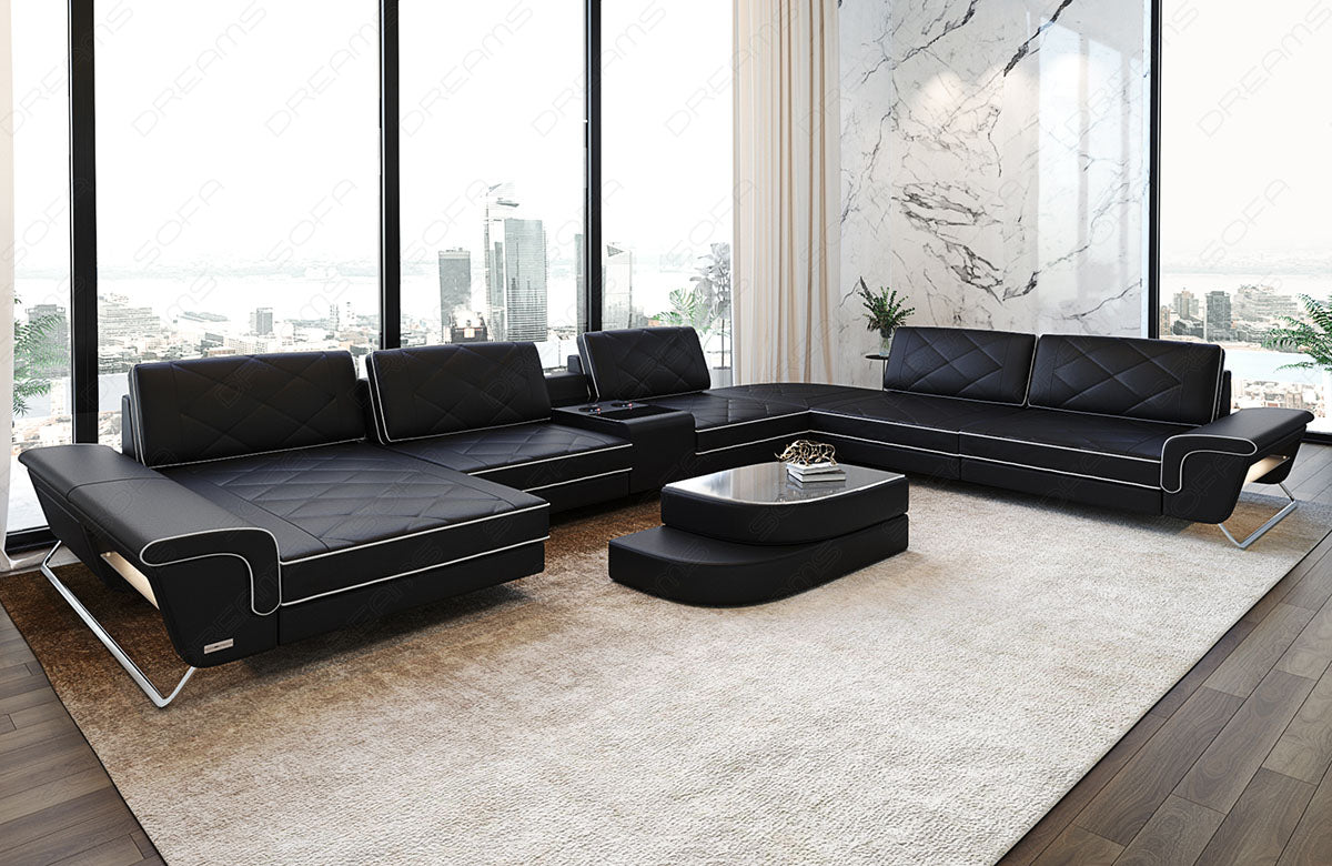 XXL Leder-Wohnlandschaft Bari – Komfort pur