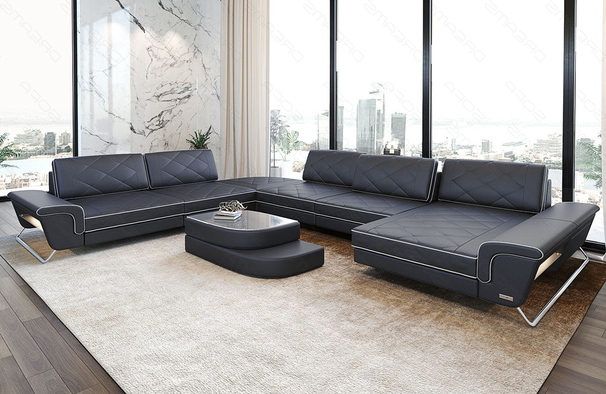XXL Leder-Wohnlandschaft Bari – Komfort pur