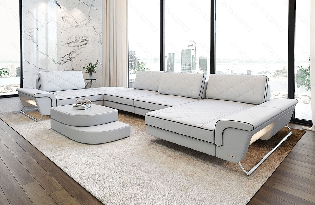 Leder-Wohnlandschaft Bari – Stilvolles Design