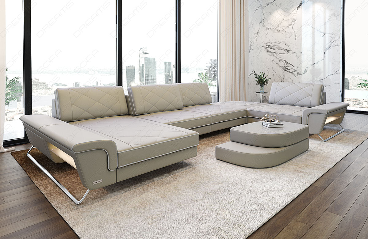 Leder-Wohnlandschaft Bari – Stilvolles Design