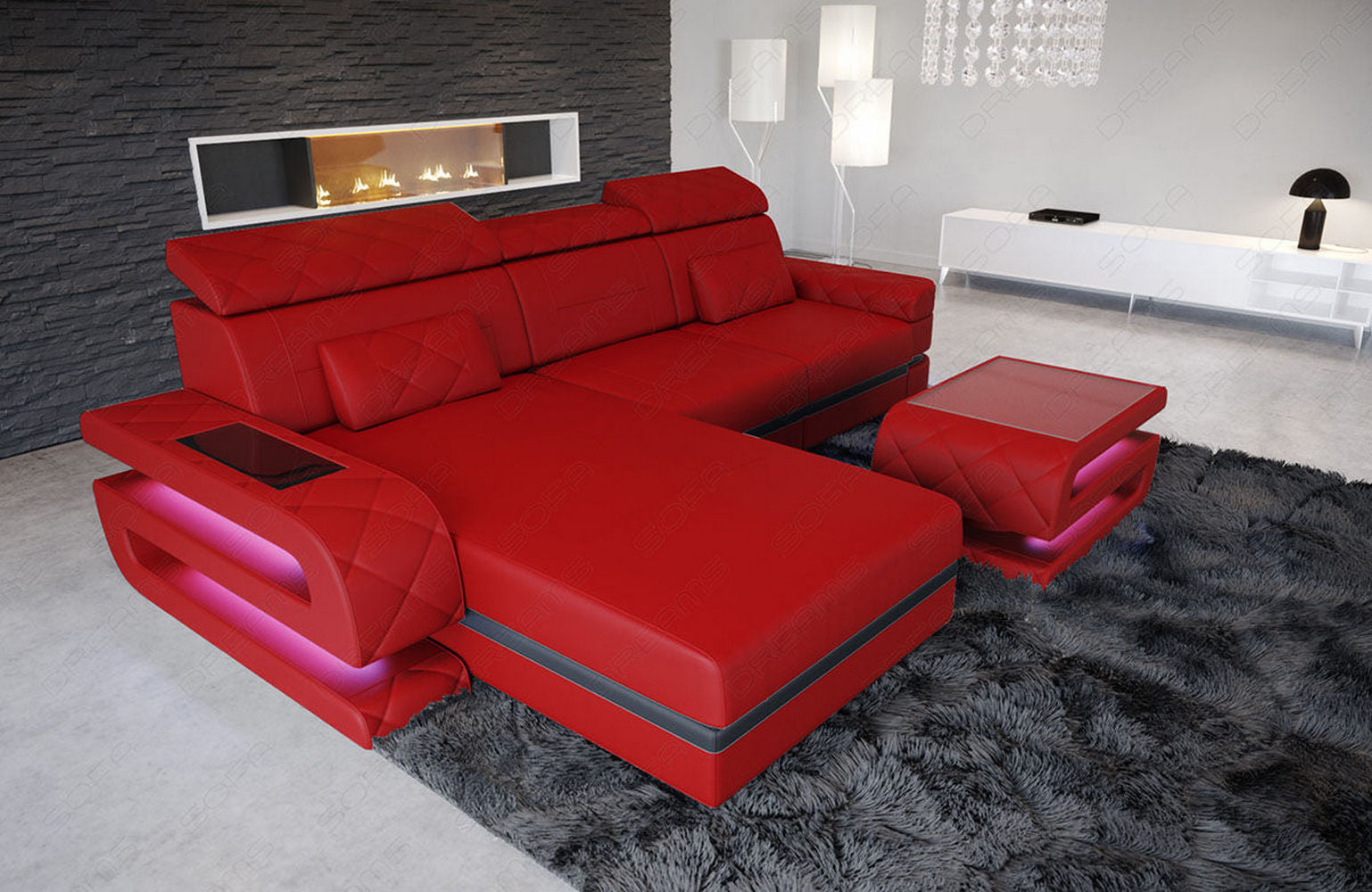 Ecksofa Bologna aus Leder – Luxus & Komfort