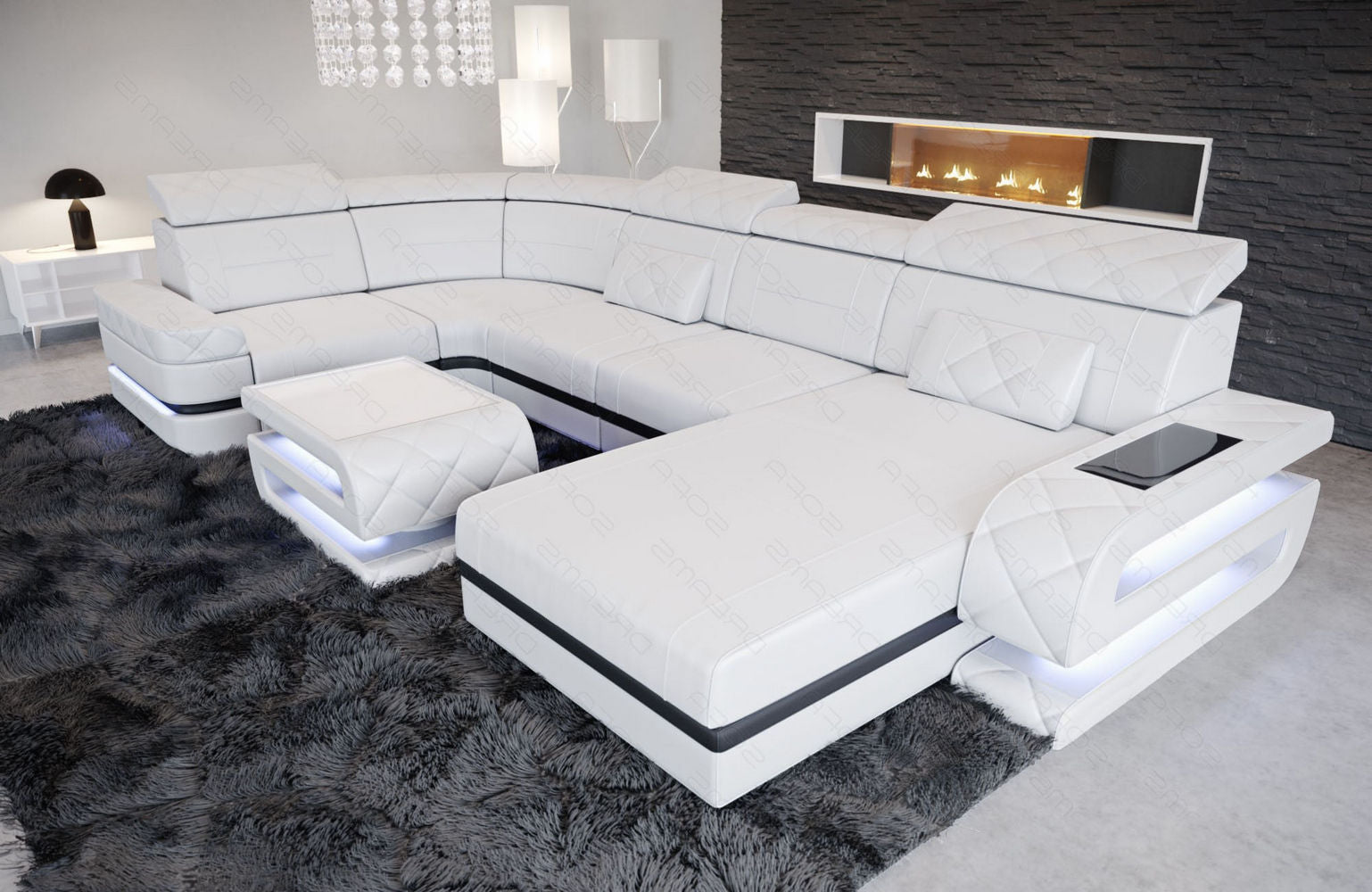 Mini Leder Wohnlandschaft Bologna – Komfort & Stil