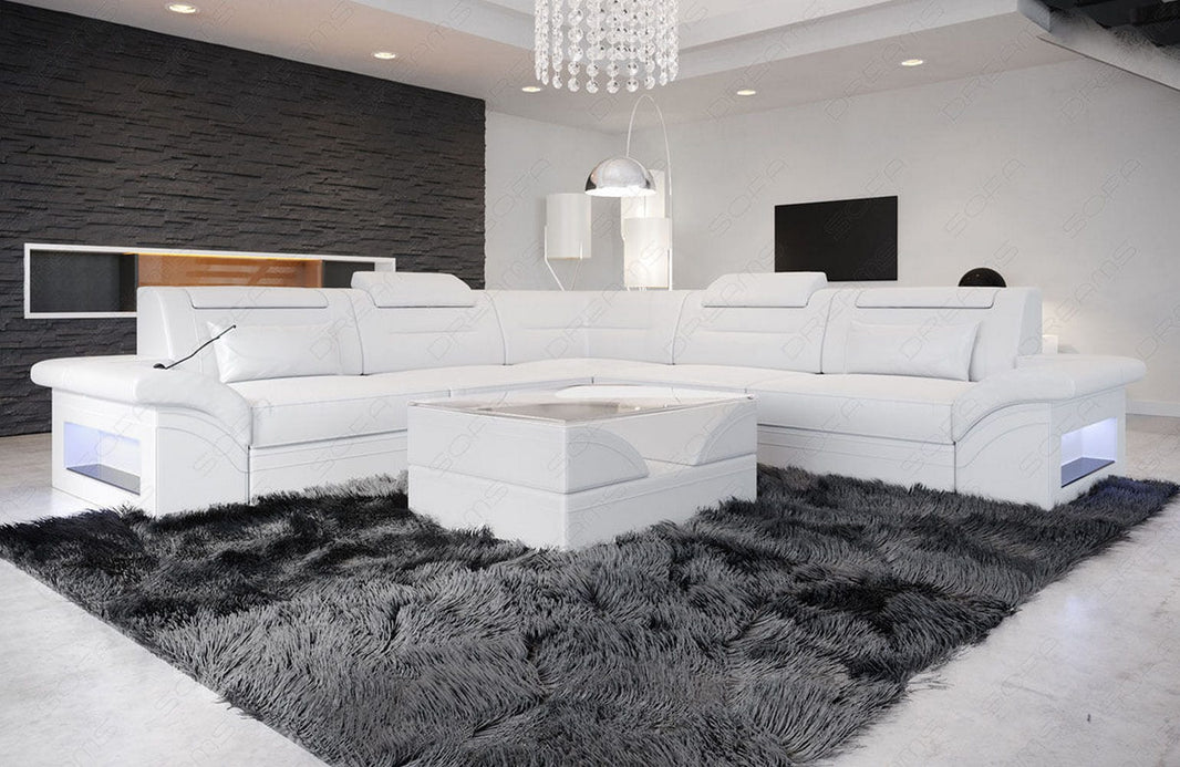Mini Ecksofa Brianza L-Form aus Leder