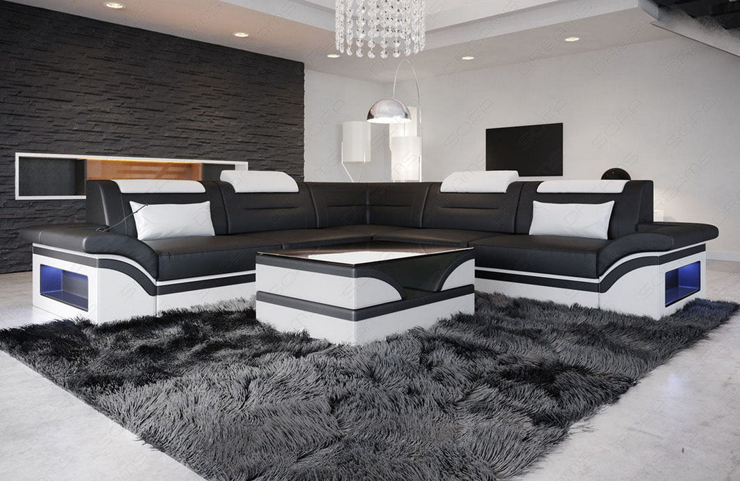 Ecksofa Brianza L-Form aus Leder