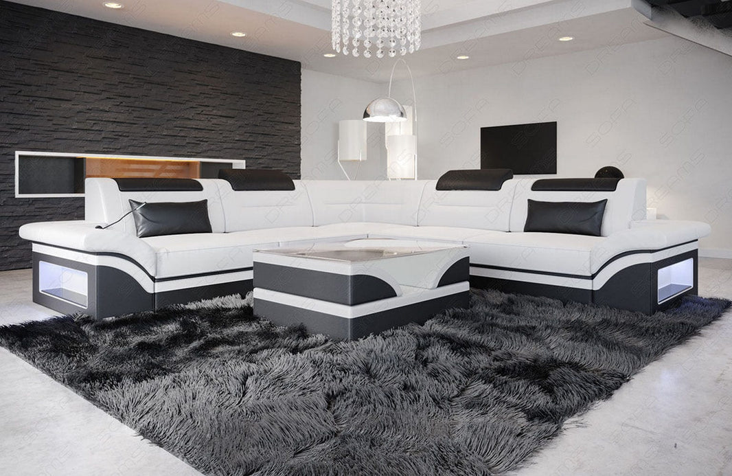Ecksofa Brianza L-Form aus Leder