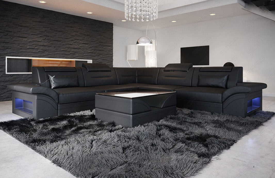 Ecksofa Brianza L-Form aus Leder