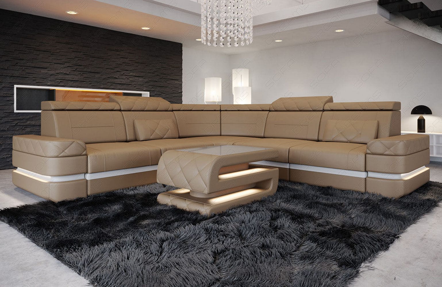 Mini Ecksofa Positano – Leder Sofa für dein Heim
