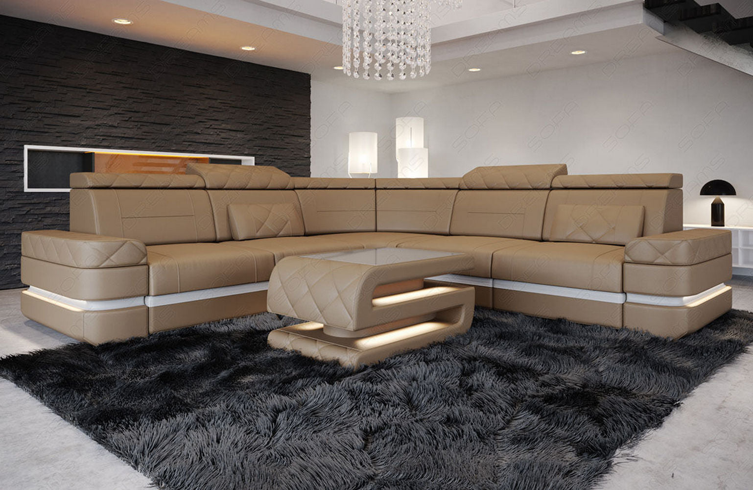 Mini Ecksofa Positano – Leder Sofa für dein Heim