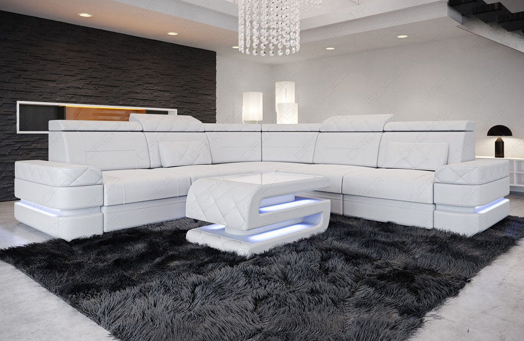 Ecksofa Positano L-Form in Leder