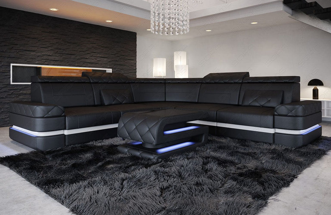 Ecksofa Positano L-Form in Leder