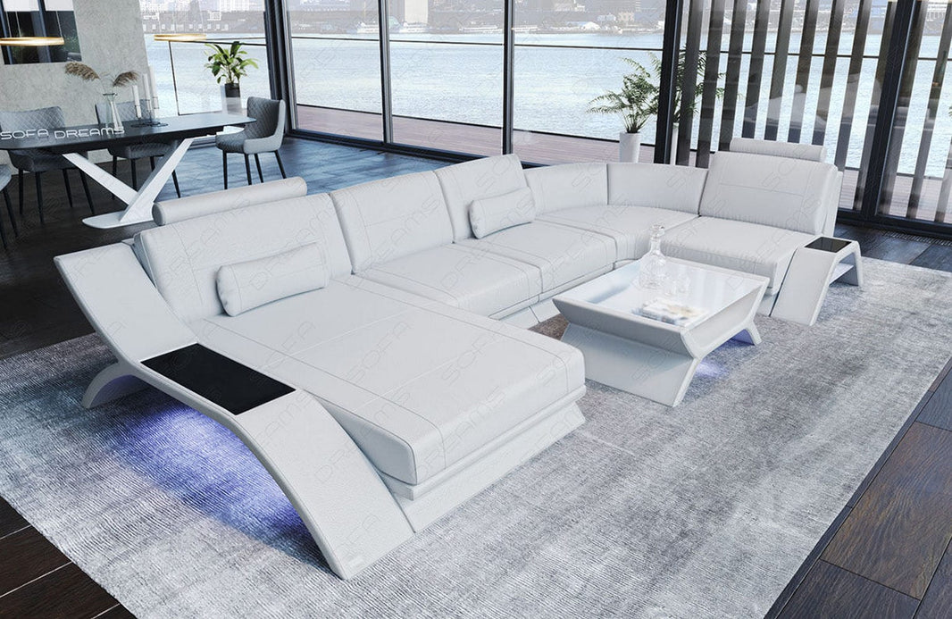 Designsofa Calabria aus Leder
