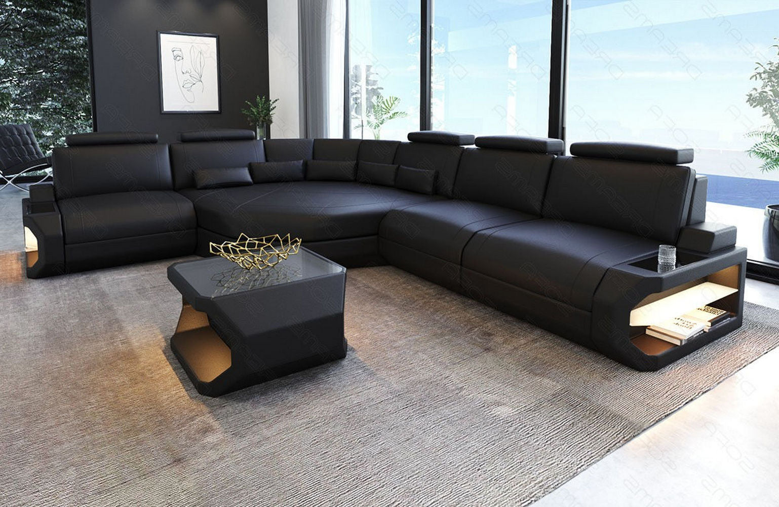 Ecksofa Asti – Leder für höchsten Komfort