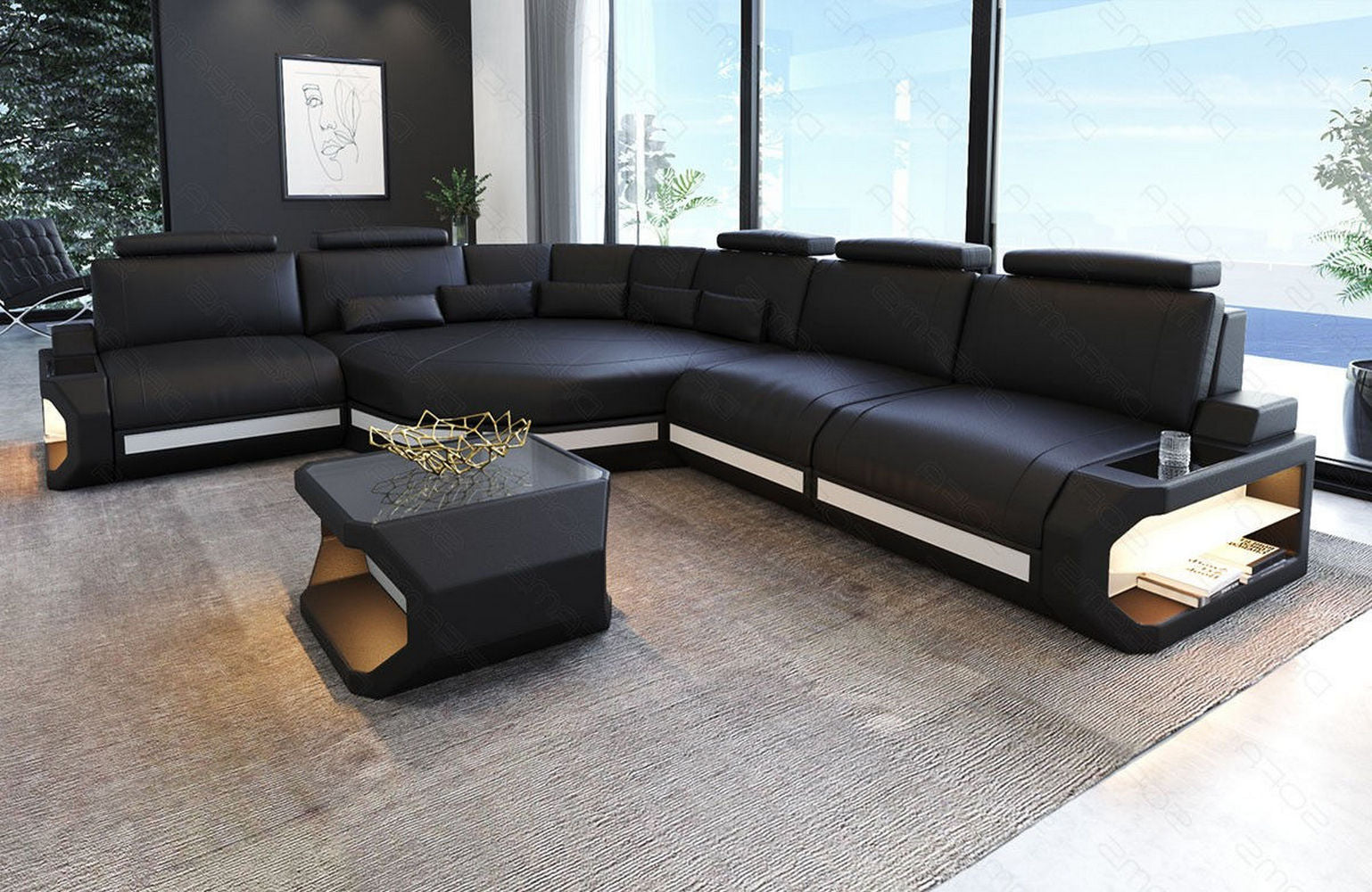 Ecksofa Asti – Leder für höchsten Komfort