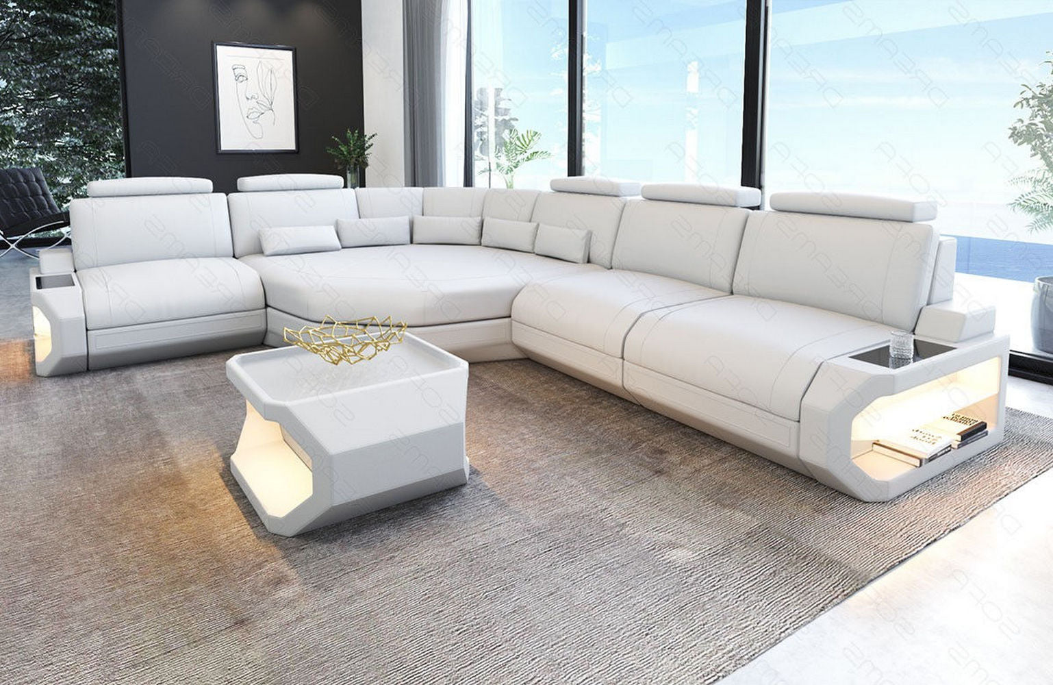 Ecksofa Asti – Leder für höchsten Komfort