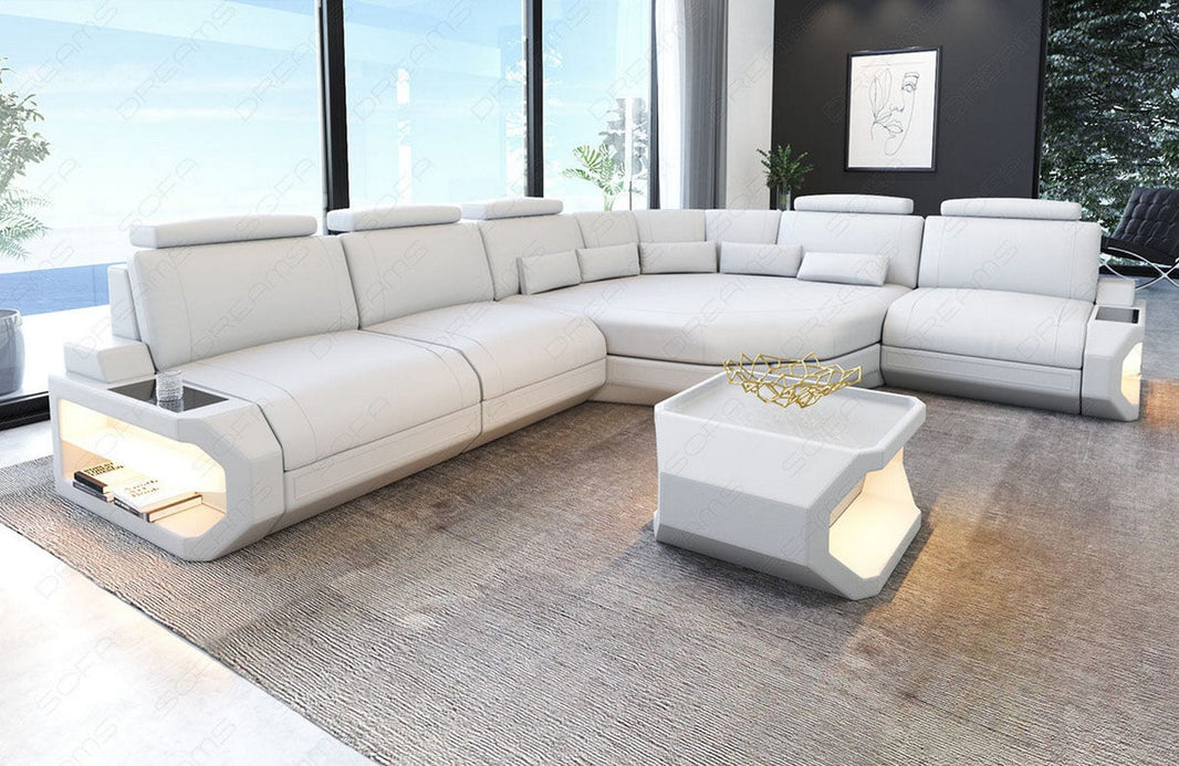 Couch Asti Hochsten L Form in Leder