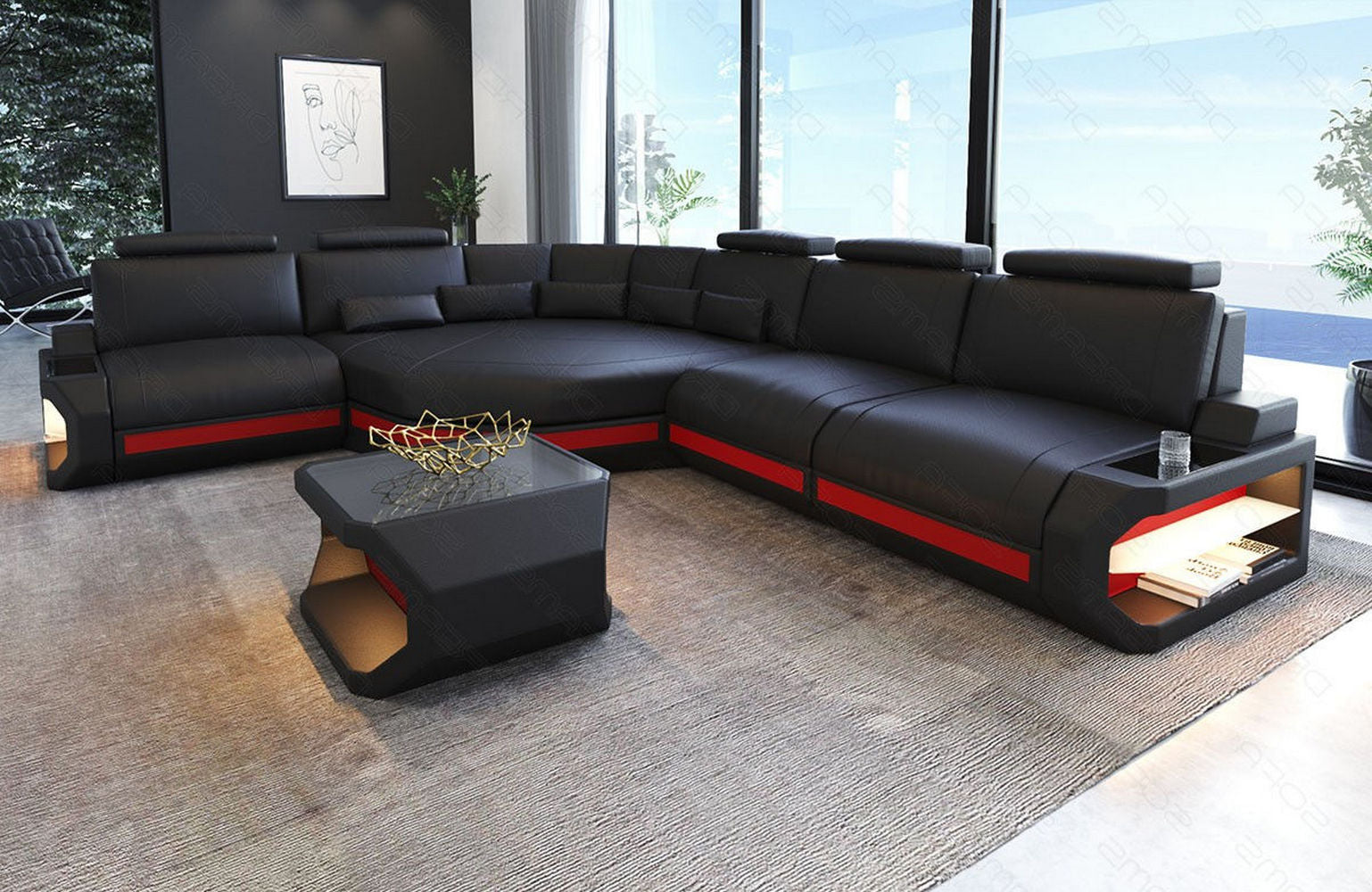 Ecksofa Asti – Leder für höchsten Komfort