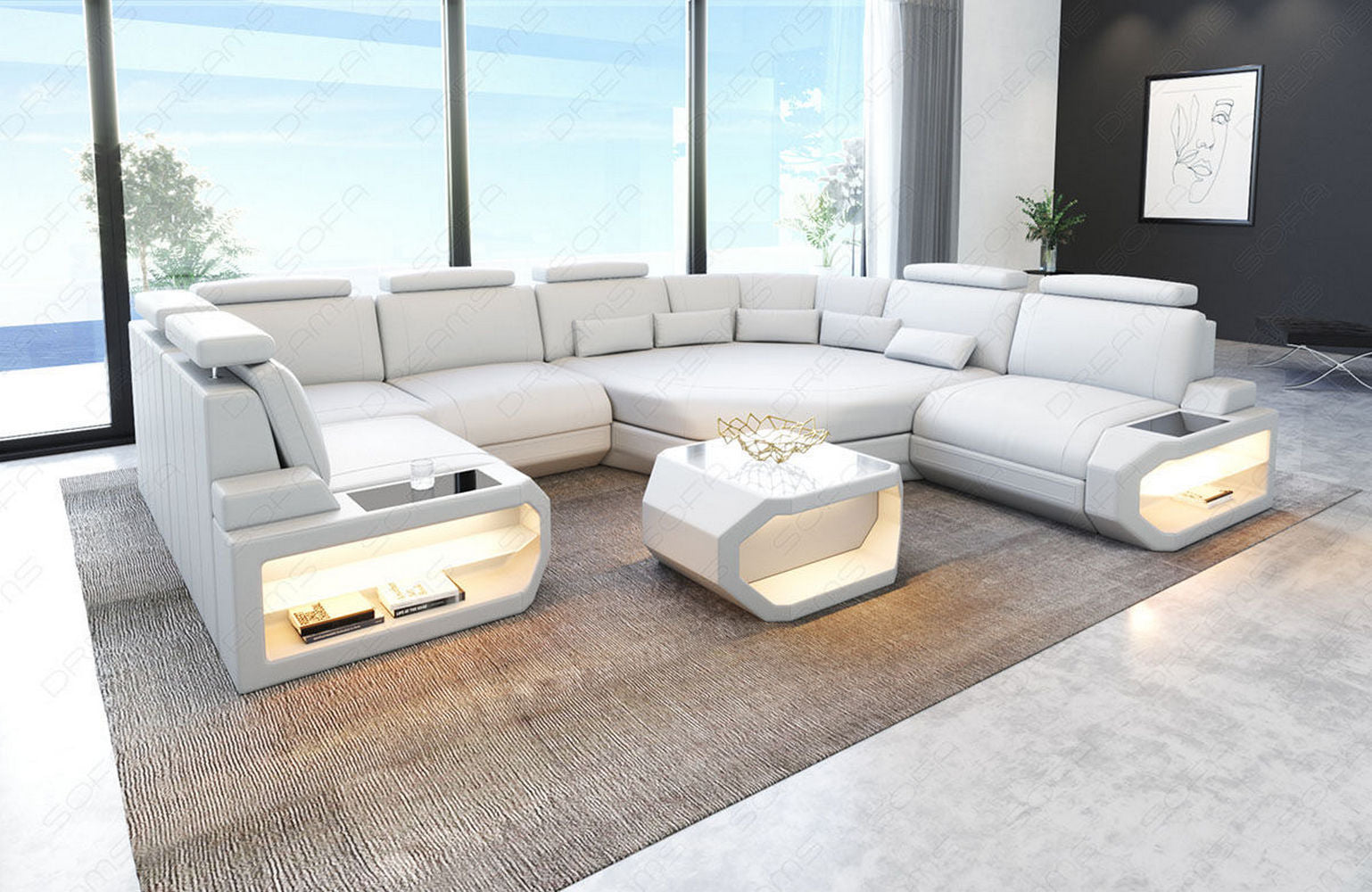 Leder Wohnlandschaft Asti Mini – Modern & Komfortabel