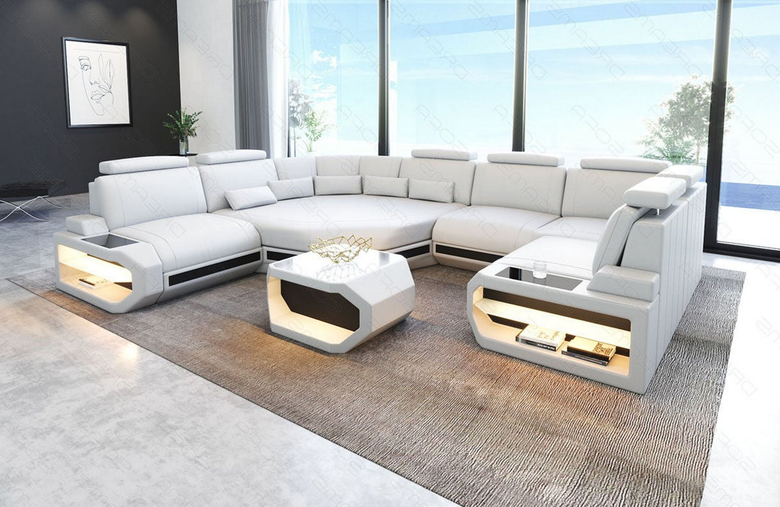 Leder Wohnlandschaft Asti Mini – Modern & Komfortabel