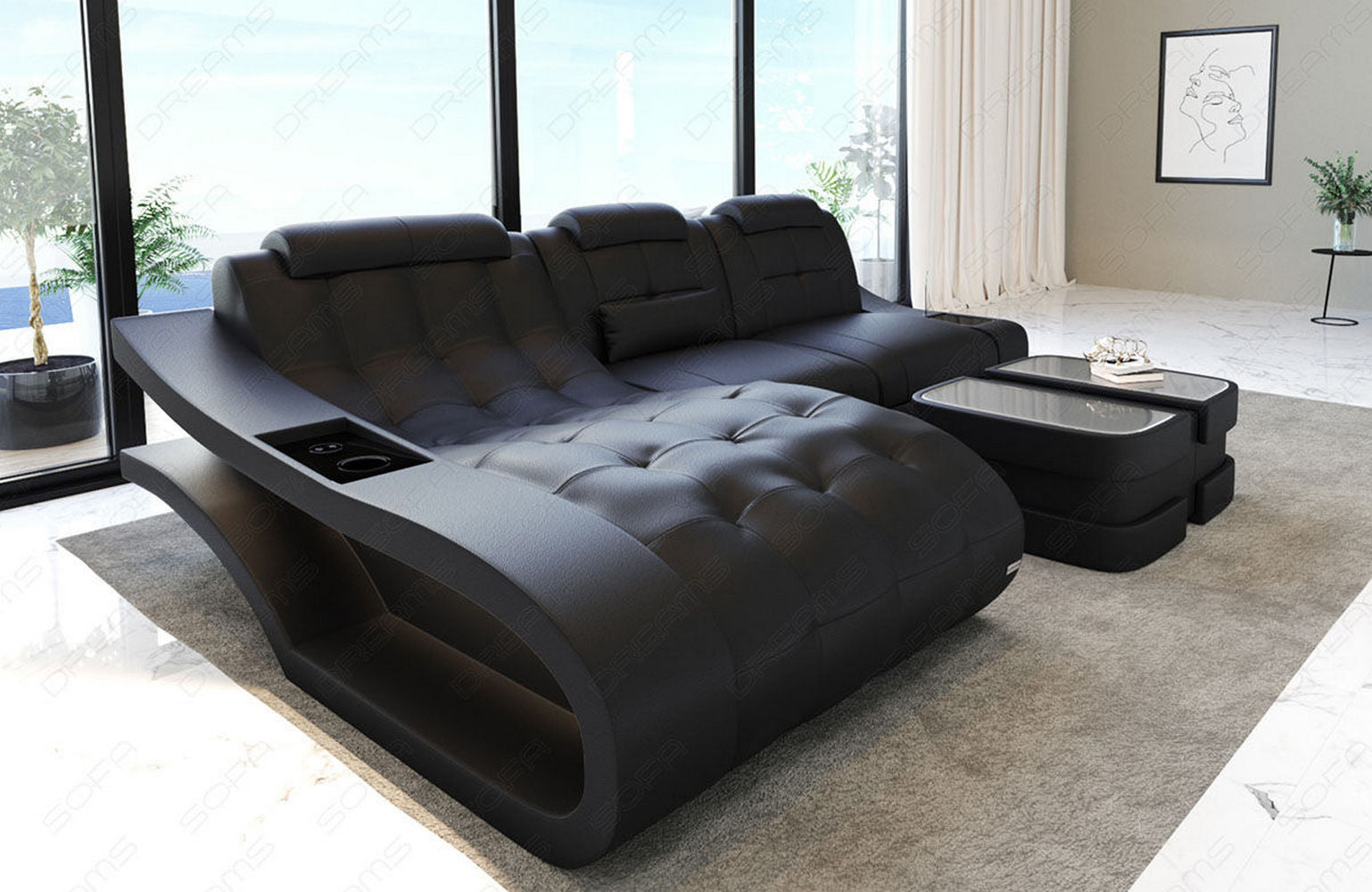 Ecksofa Elegante – Leder & Komfort