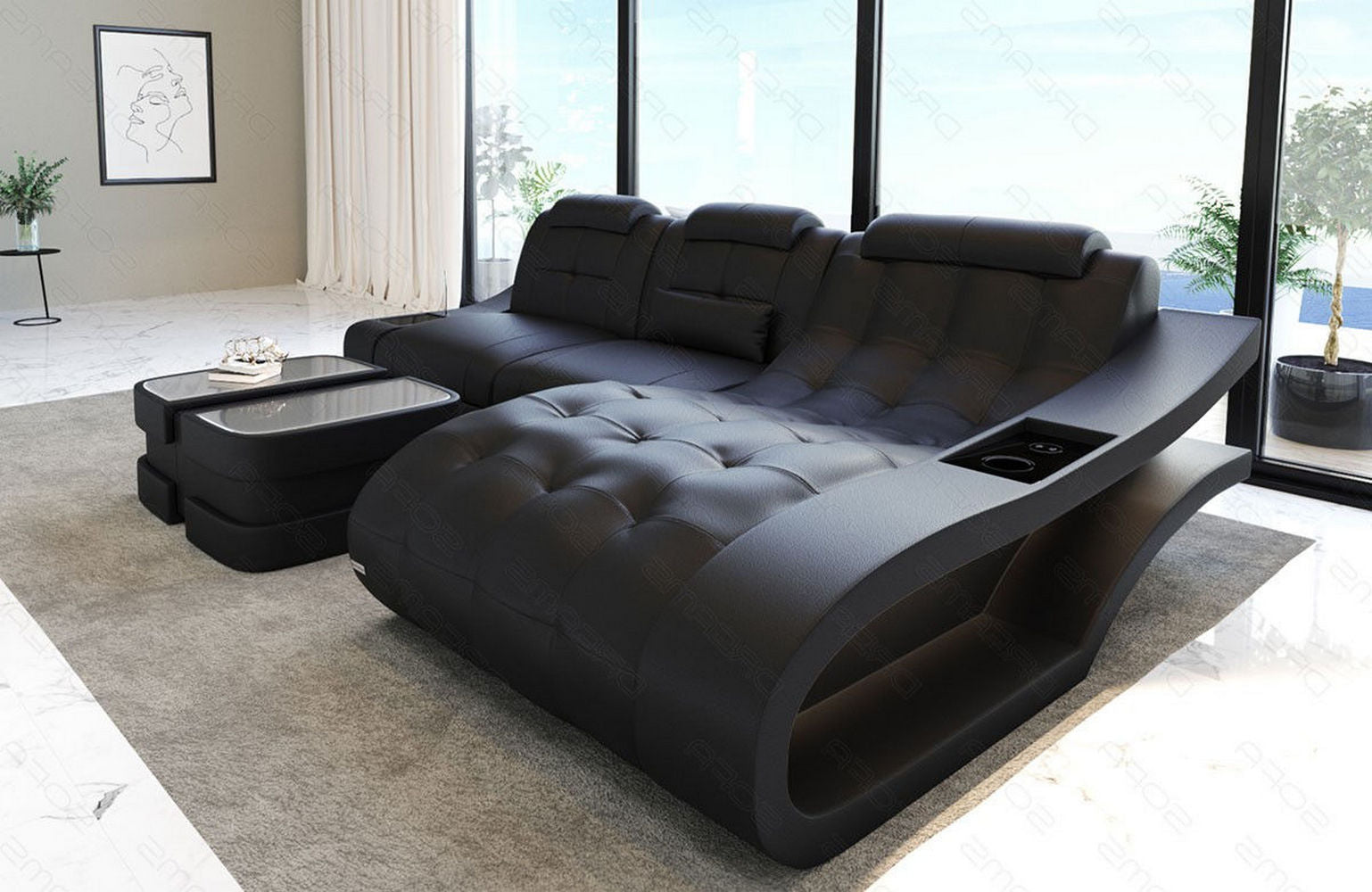 Ecksofa Elegante – Leder & Komfort
