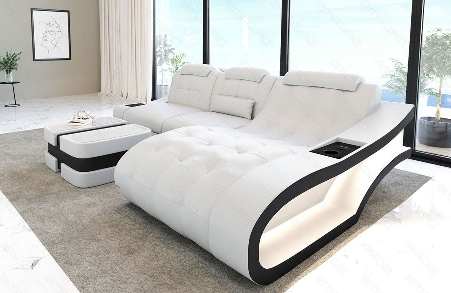 Ecksofa Elegante – Leder & Komfort