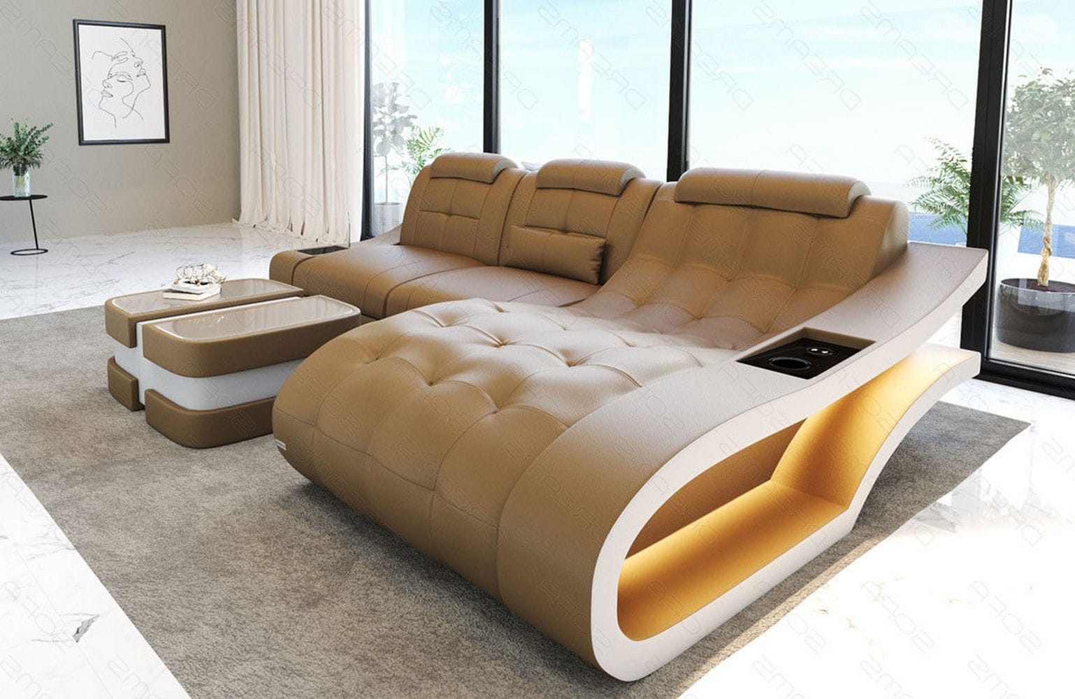 Ecksofa Elegante – Leder & Komfort