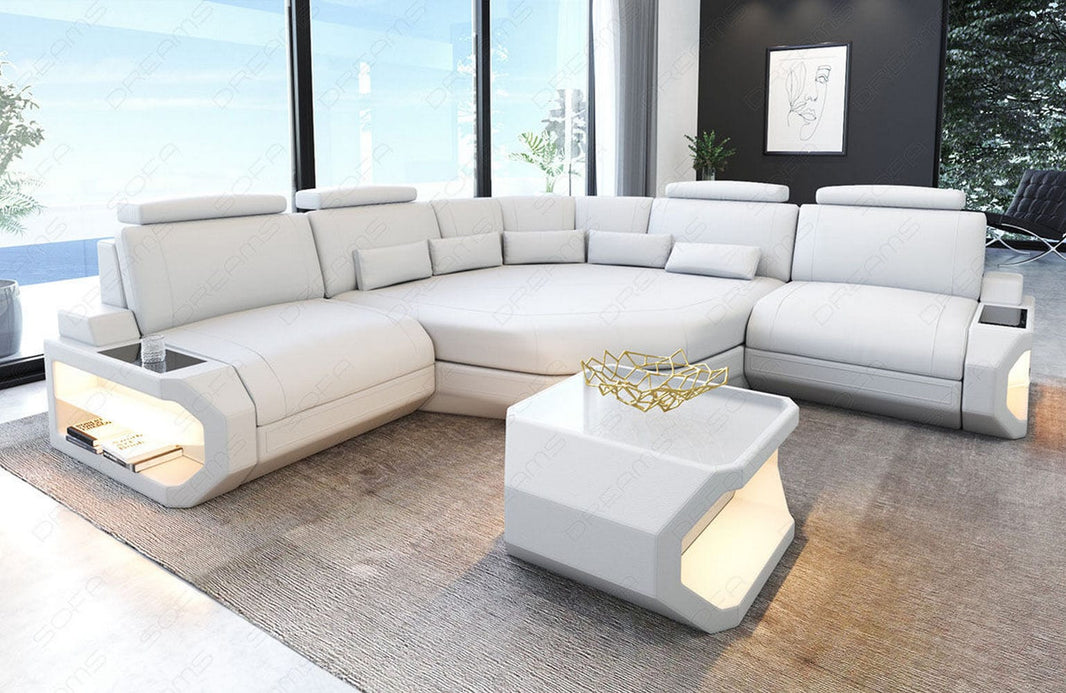 Mini Ecksofa Asti Kompakt L-Form in Leder