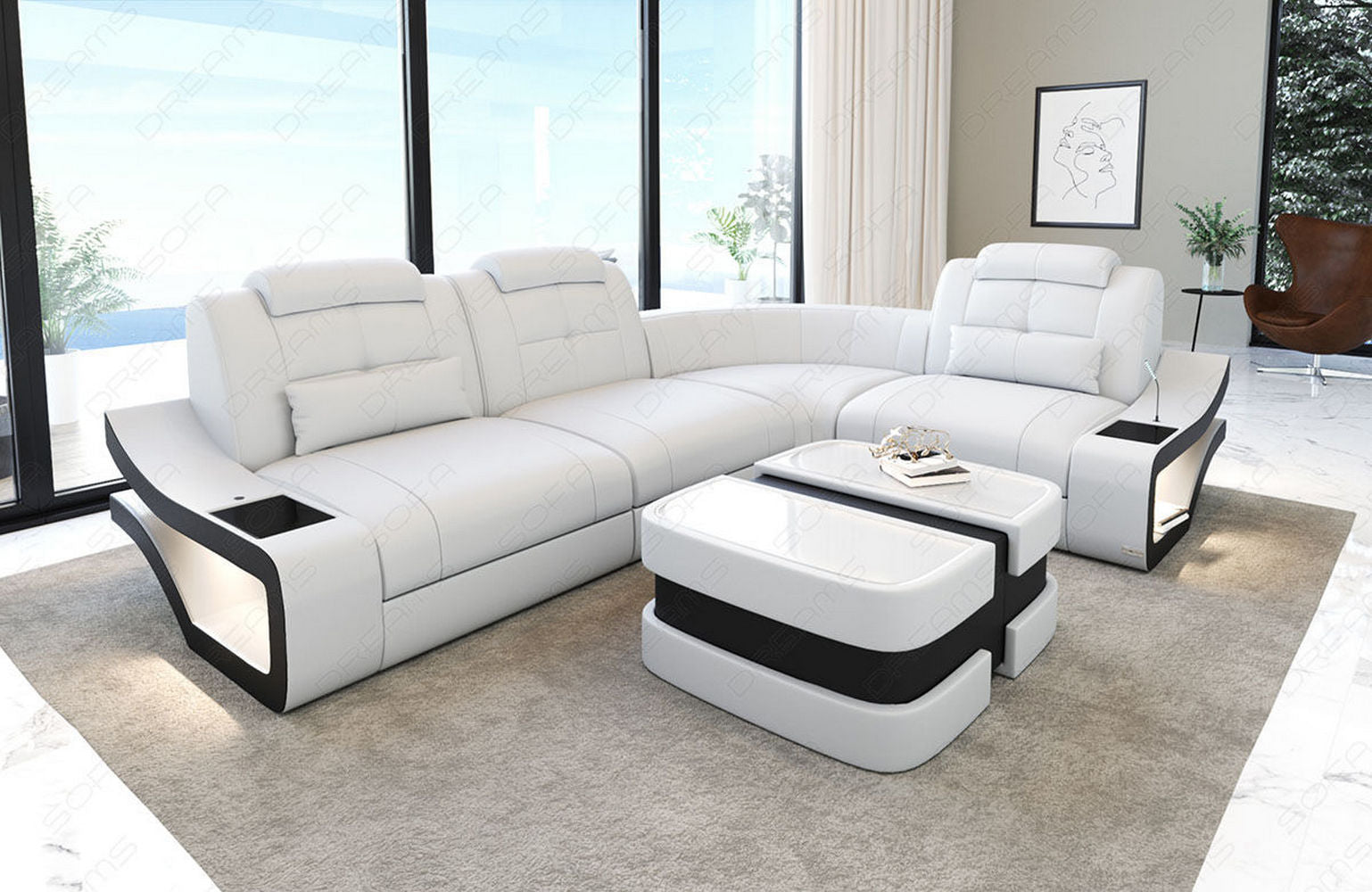 Mini Ecksofa Elena – Komfortabel und aus Leder