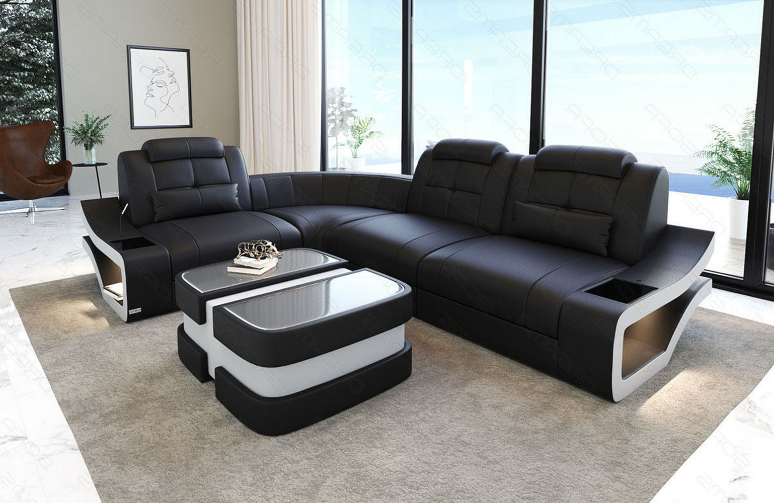 Mini Ecksofa Elena – Komfortabel und aus Leder