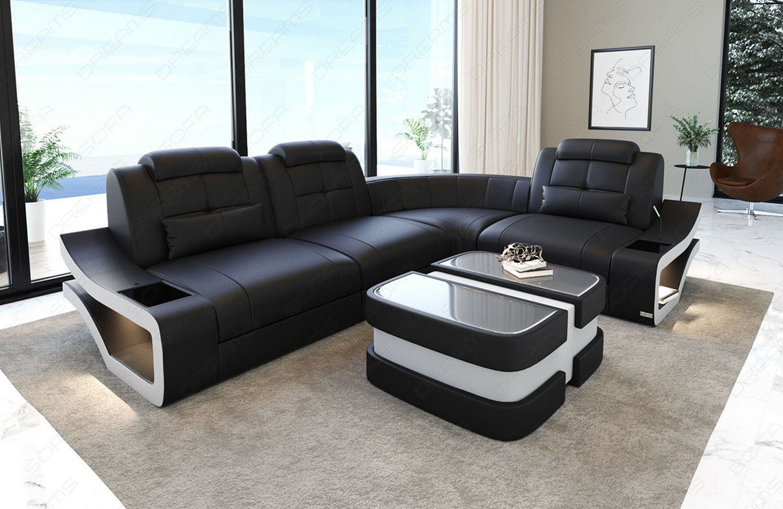 Ecksofa Elena Leder – Eleganz & Komfort
