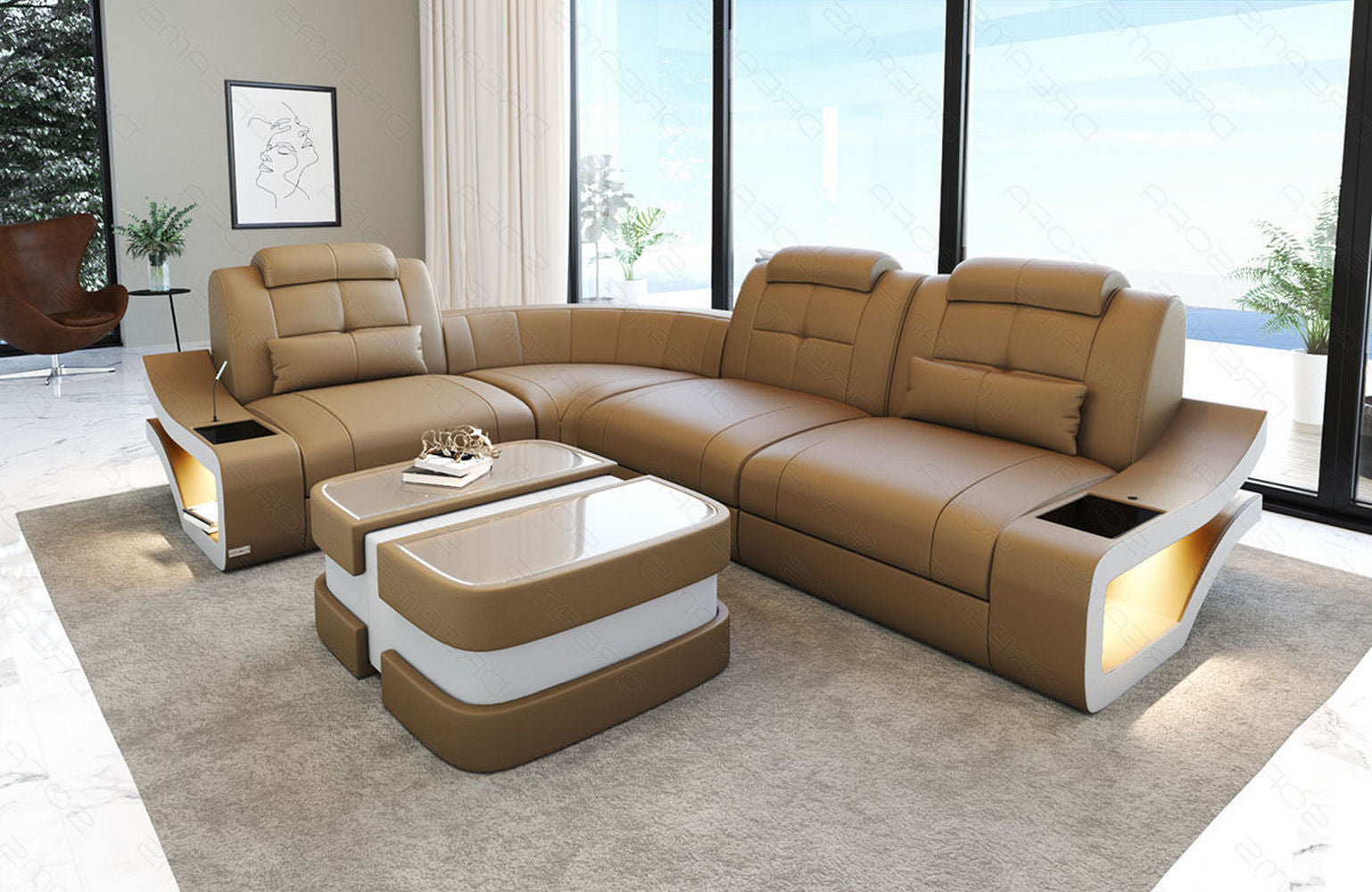 Ecksofa Elena Leder – Eleganz & Komfort