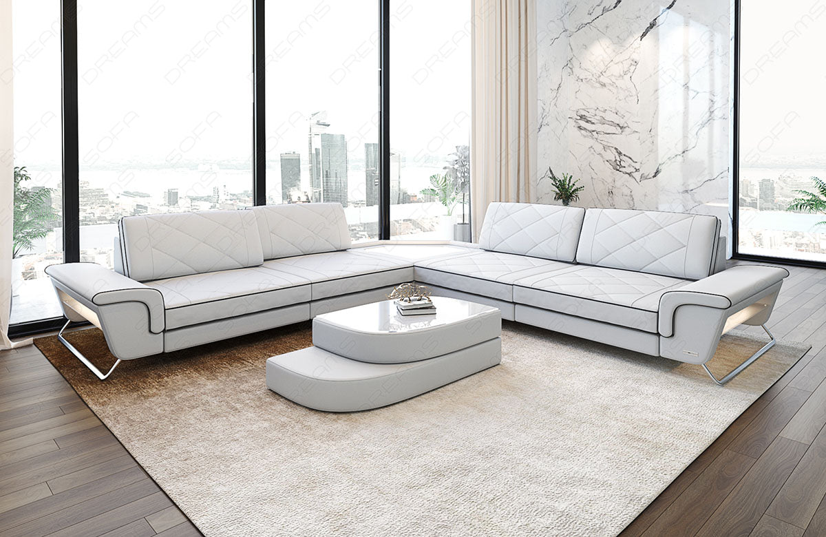 Leder Ecksofa Sepino L-Form