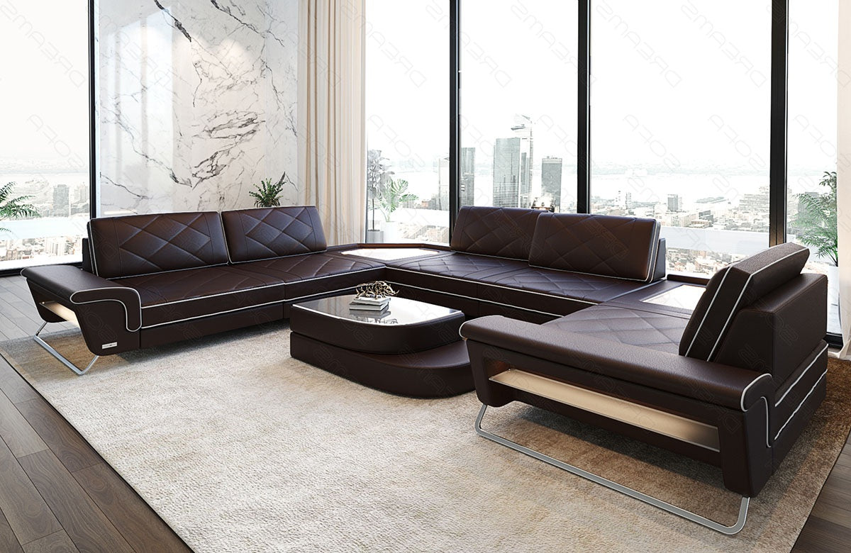 Leder Wohnlandschaft Sepino – Modern & Komfortabel