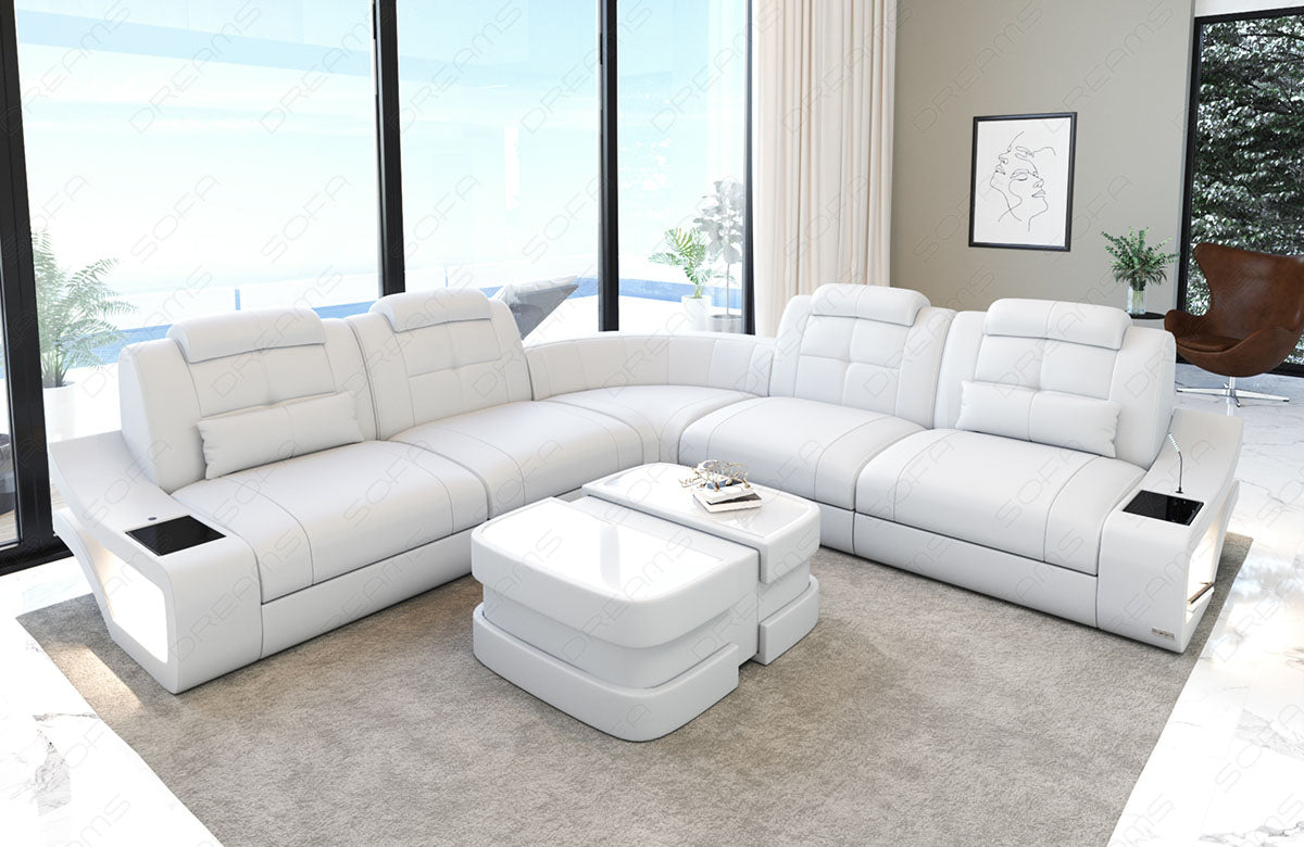 Mini Ledersofa Elena L-Form – Stilvoll und Geräumig