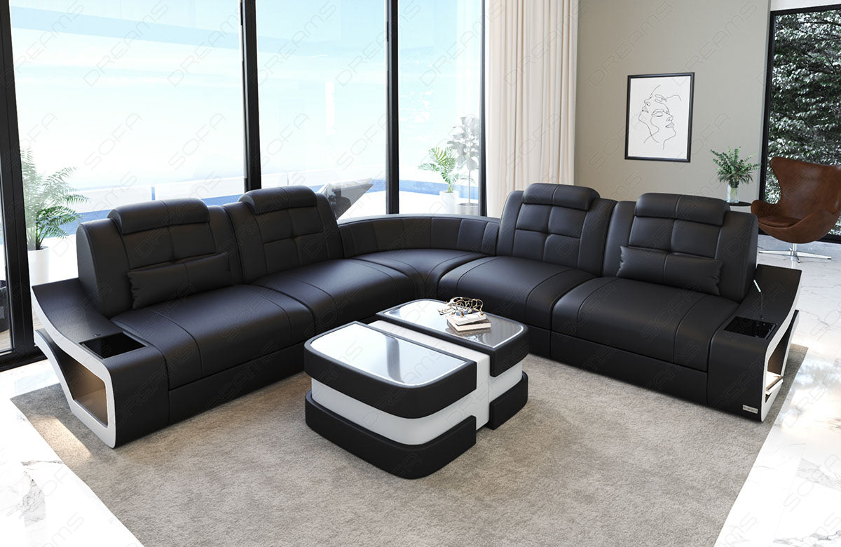 Mini Ledersofa Elena L-Form – Stilvoll und Geräumig