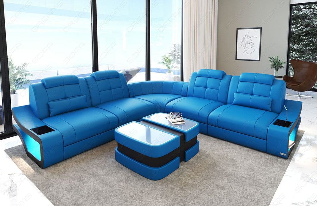 Mini Ecksofa Elena L Form Leder