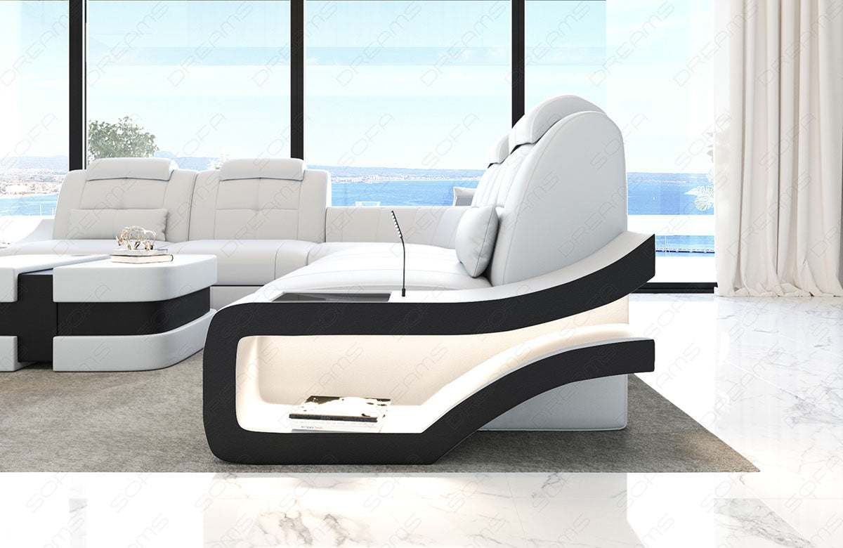 Ledersofa Elena L-Form Lang – Komfort & Stil