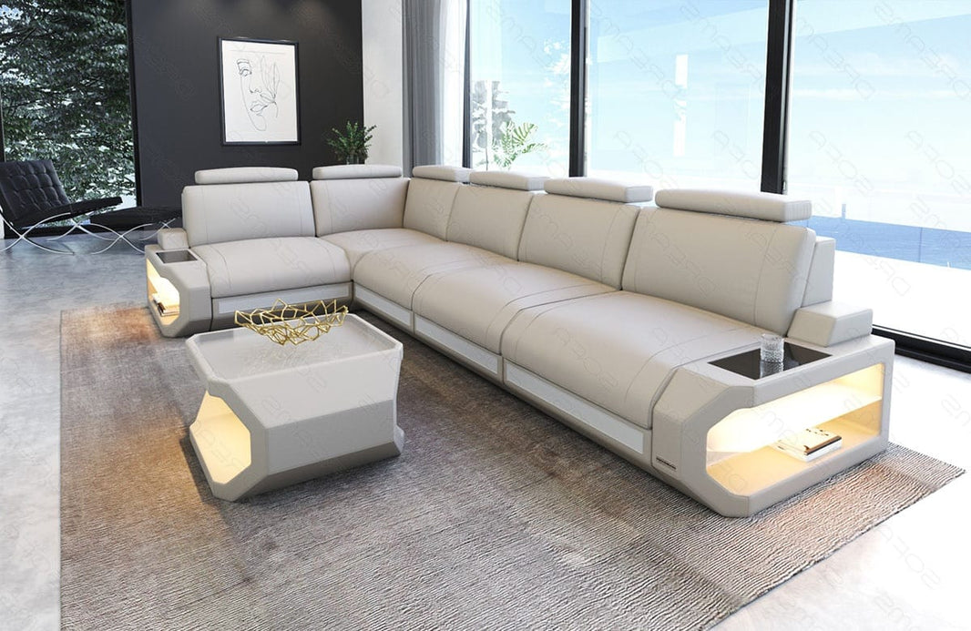 Leder-Ecksofa Siena L Lang Komfort & Stil