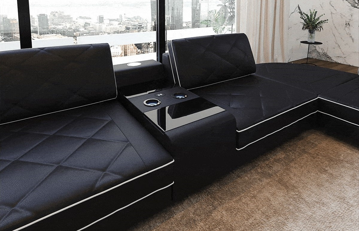 Leder Wohnlandschaft Rotello – Komfort & Stil