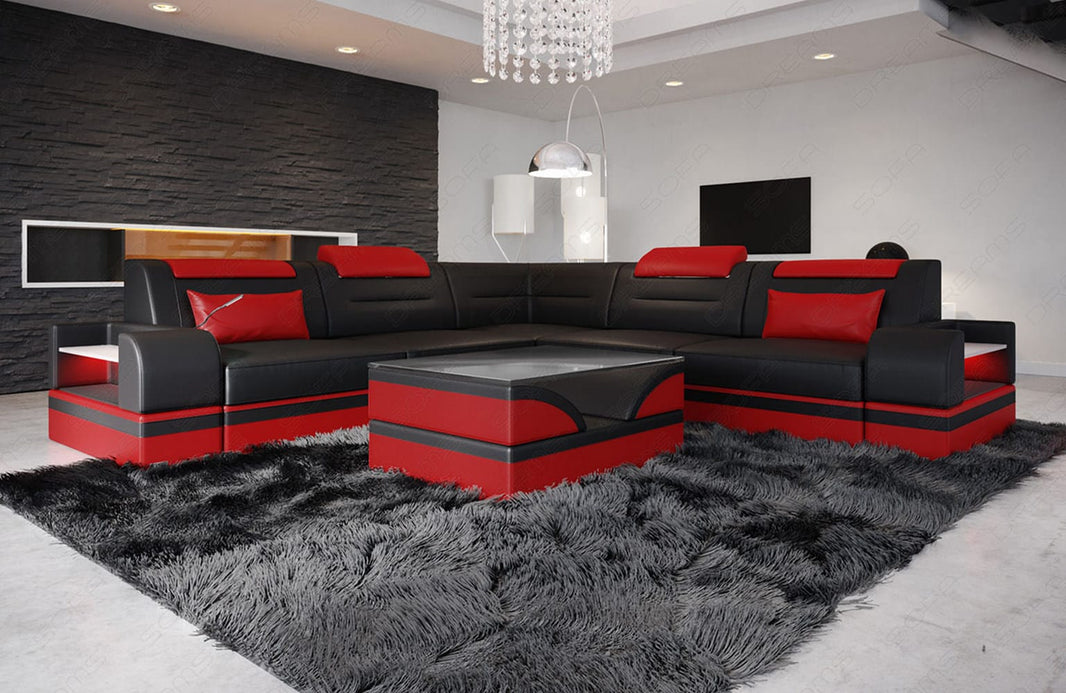 Ecksofa Trivento L-Form aus Leder