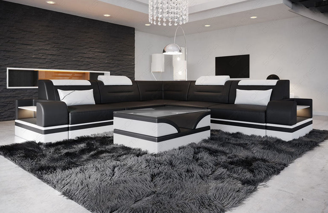 Ecksofa Trivento L-Form aus Leder